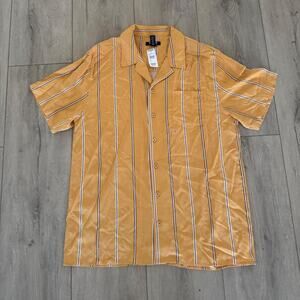 Rise yellow striped button up